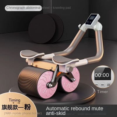 Elbow Support Ab Roller with Auto-Return Feature for Core Training, Abdominal Muscle Wheel for Fat Burning and Belly Slimming, Home Fitness Equipment