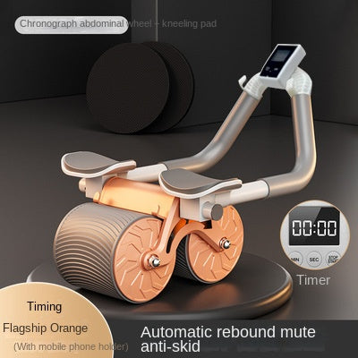 Elbow Support Ab Roller with Auto-Return Feature for Core Training, Abdominal Muscle Wheel for Fat Burning and Belly Slimming, Home Fitness Equipment