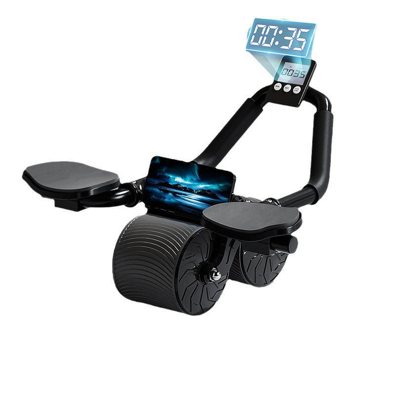 Elbow Support Ab Roller with Auto-Return Feature for Core Training, Abdominal Muscle Wheel for Fat Burning and Belly Slimming, Home Fitness Equipment