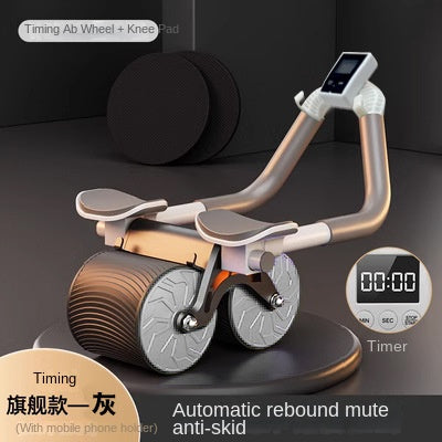 Elbow Support Ab Roller with Auto-Return Feature for Core Training, Abdominal Muscle Wheel for Fat Burning and Belly Slimming, Home Fitness Equipment