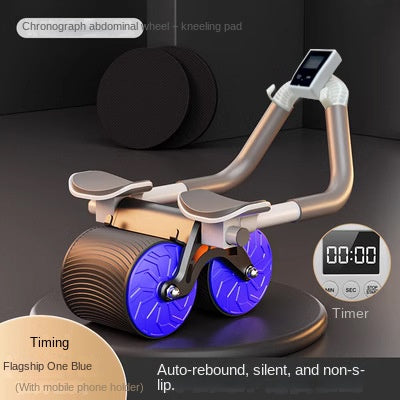 Elbow Support Ab Roller with Auto-Return Feature for Core Training, Abdominal Muscle Wheel for Fat Burning and Belly Slimming, Home Fitness Equipment